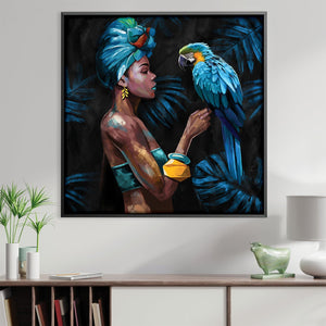 Blue Patience Canvas Art Clock Canvas