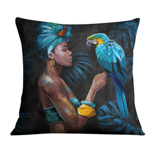 Blue Patience Cushion Cushion Cushion Square Clock Canvas