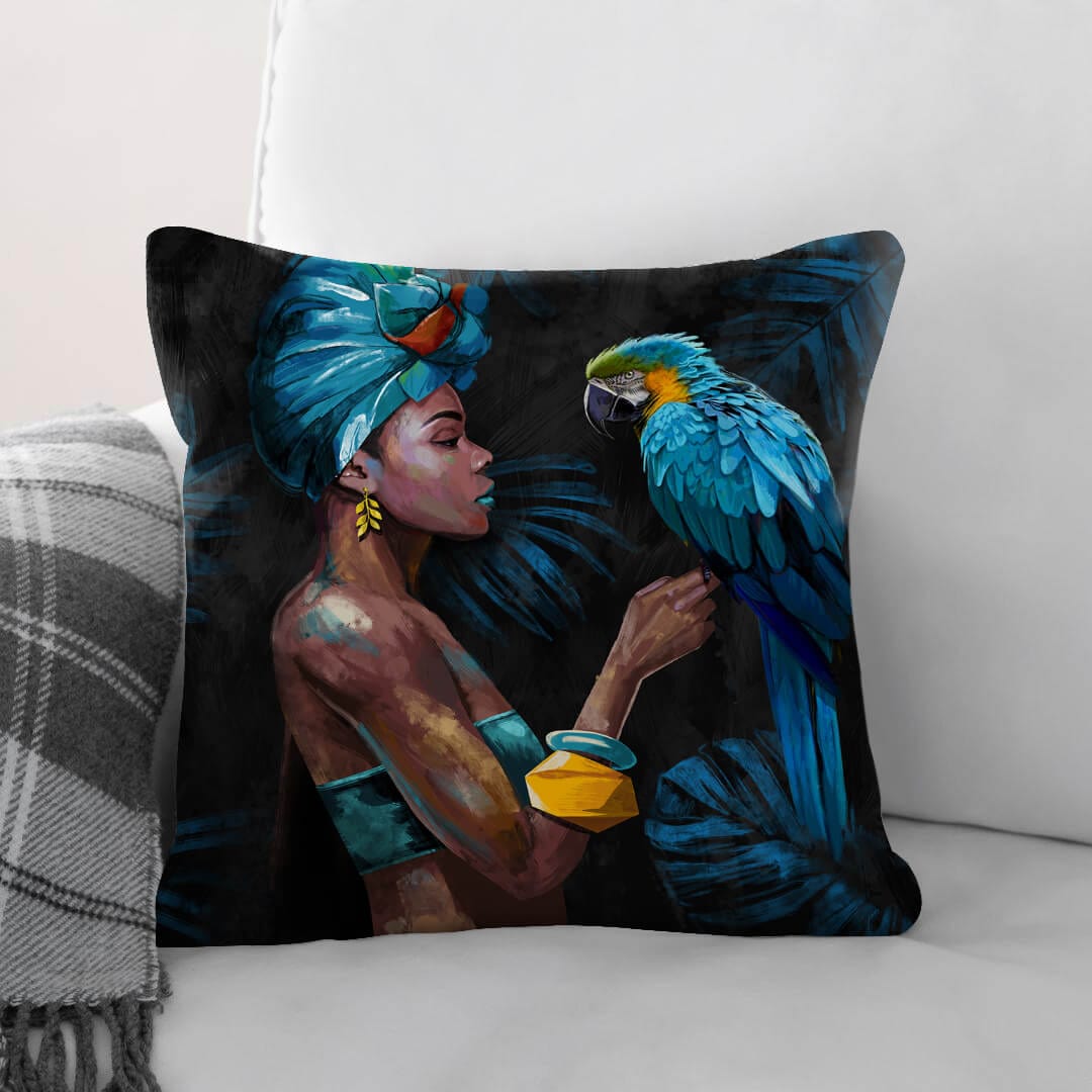 Blue Patience Cushion Cushion Cushion Square Clock Canvas