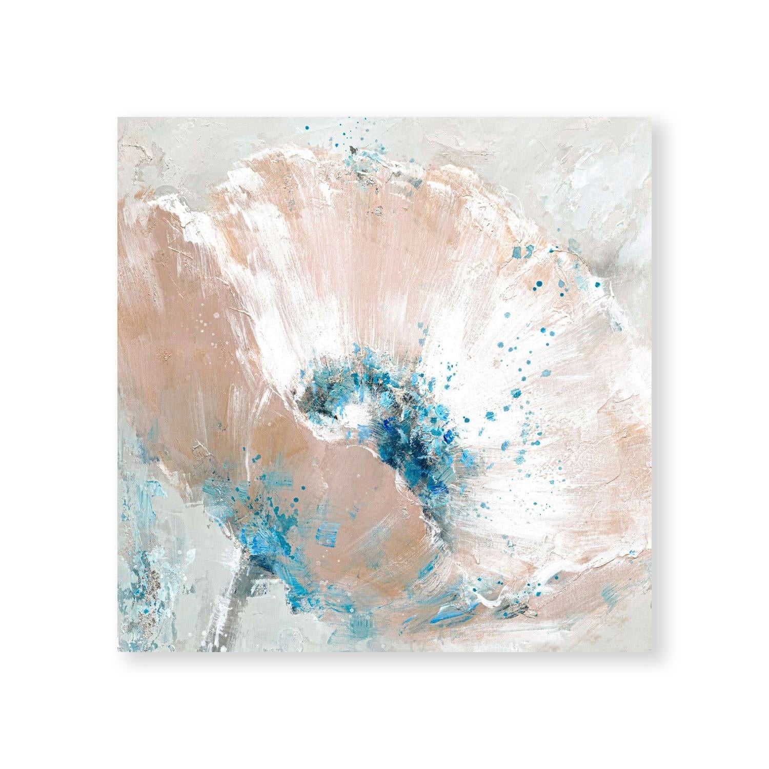 Blue Pollen Oil Painting Oil Clock Canvas