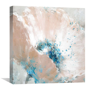 Blue Pollen Oil Painting Oil Clock Canvas