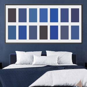Blue Shades Canvas Art Clock Canvas