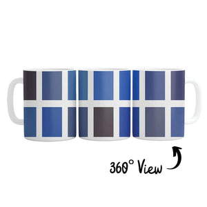 Blue Shades Mug Mug White Clock Canvas