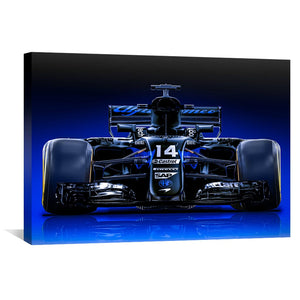 Blue Streak Racing Canvas Art Clock Canvas