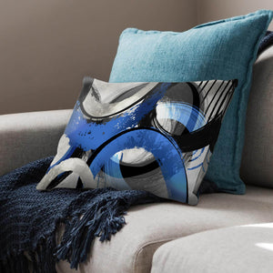 Blue Swirls Cushion Cushion Cushion Landscape Clock Canvas