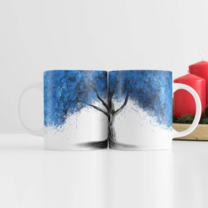 Blue Willow Mug Mug White Clock Canvas