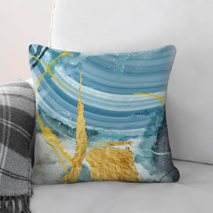 Blue Yellow Abstract A Cushion Cushion Cushion Square Clock Canvas
