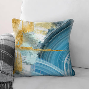 Blue Yellow Abstract B Cushion Cushion Cushion Square Clock Canvas