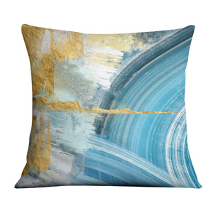 Blue Yellow Abstract B Cushion Cushion Cushion Square Clock Canvas