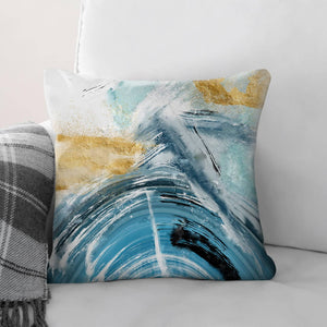 Blue Yellow Abstract C Cushion Cushion Cushion Square Clock Canvas