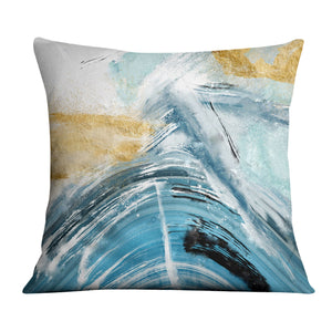 Blue Yellow Abstract C Cushion Cushion Cushion Square Clock Canvas