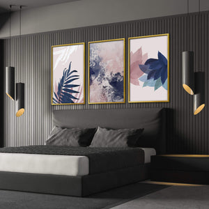 Blush Water Canvas Art Clock Canvas