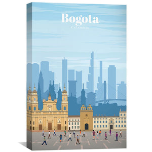 Bogota Canvas - Studio 324 Art 30 x 45cm / Unframed Canvas Print Clock Canvas