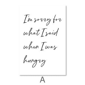Bon Appetit Canvas Art A / 40 x 60cm / Unframed Canvas Print Clock Canvas
