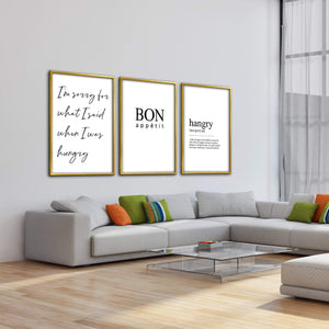 Bon Appetit Canvas Art Clock Canvas