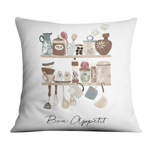 Bon Appetit Kitchen Cushion Cushion 45 x 45cm Clock Canvas