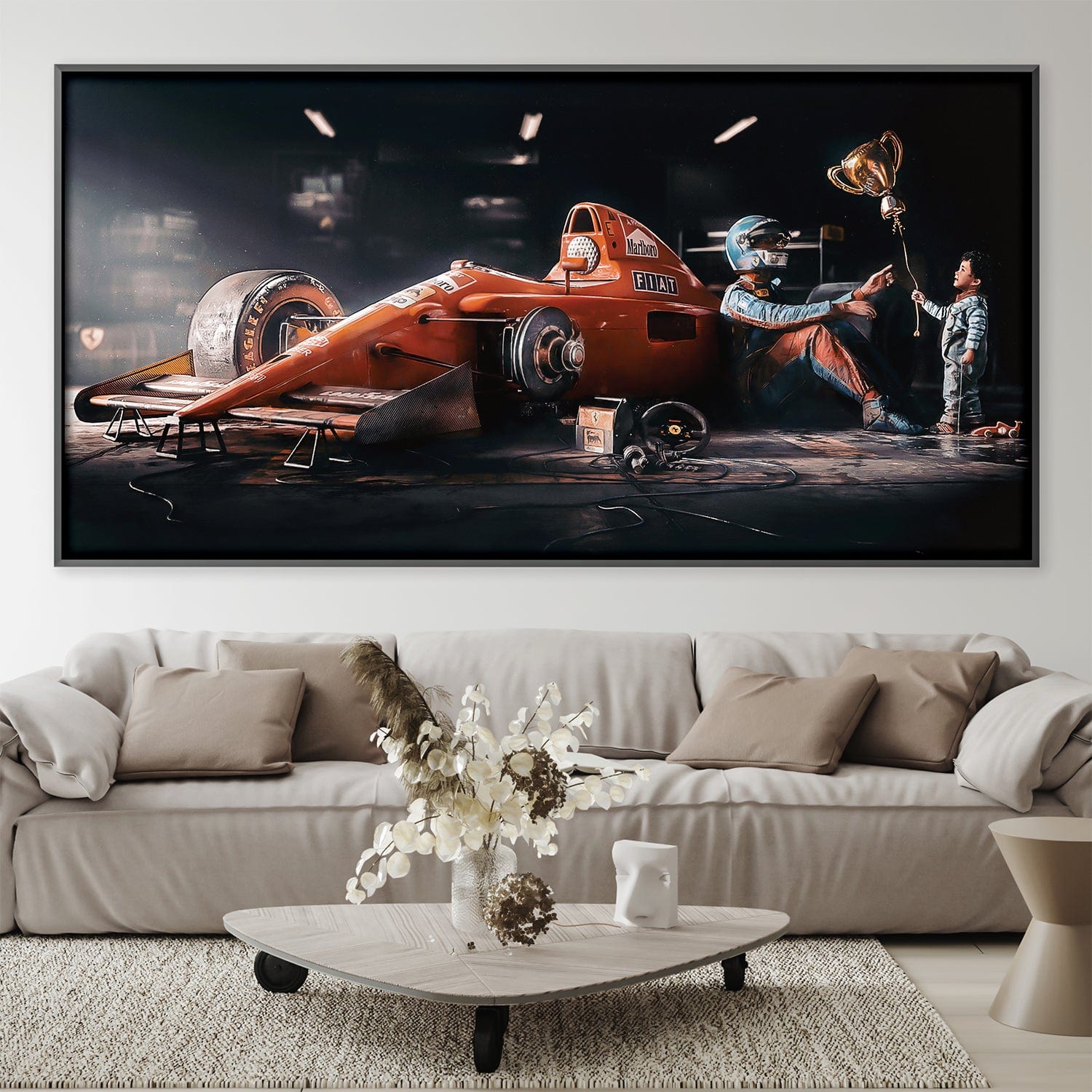 Bonding Canvas Art 50 x 25cm / Unframed Canvas Print Clock Canvas