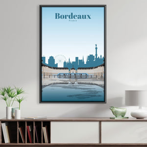 Bordeaux Canvas - Studio 324 Art Clock Canvas