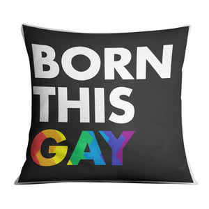 Born this Gay Cushion Cushion Cushion Square Clock Canvas
