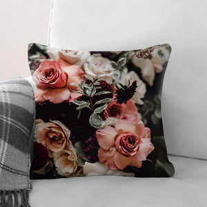 Bouquet of Flowers Cushion Cushion Cushion Square Clock Canvas