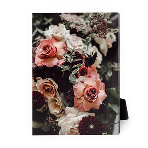 Bouquet of Flowers Desktop Canvas Desktop Canvas 13 x 18cm Clock Canvas