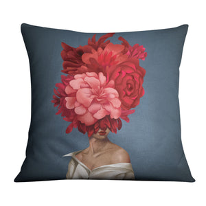 Bouquet Woman A Cushion Cushion Cushion Square Clock Canvas