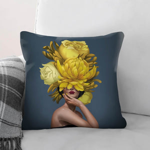 Bouquet Woman B Cushion Cushion Cushion Square Clock Canvas