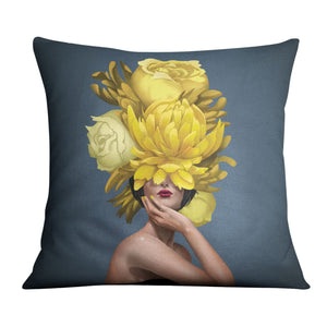 Bouquet Woman B Cushion Cushion Cushion Square Clock Canvas