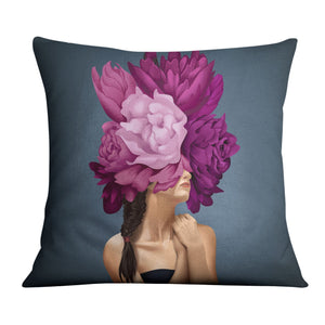 Bouquet Woman C Cushion Cushion Cushion Square Clock Canvas