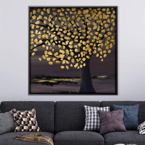 Brightened Leaves Canvas Art Clock Canvas