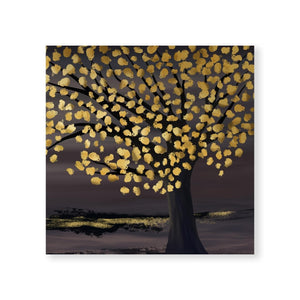 Brightened Leaves Canvas Art Clock Canvas