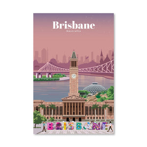Brisbane Canvas - Studio 324 Art Clock Canvas