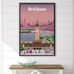 Brisbane Canvas - Studio 324 Art Clock Canvas