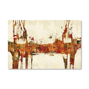 Bronze Expressionism Canvas Art Clock Canvas