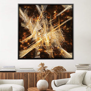 Bronze Tone Divide Canvas Art Clock Canvas