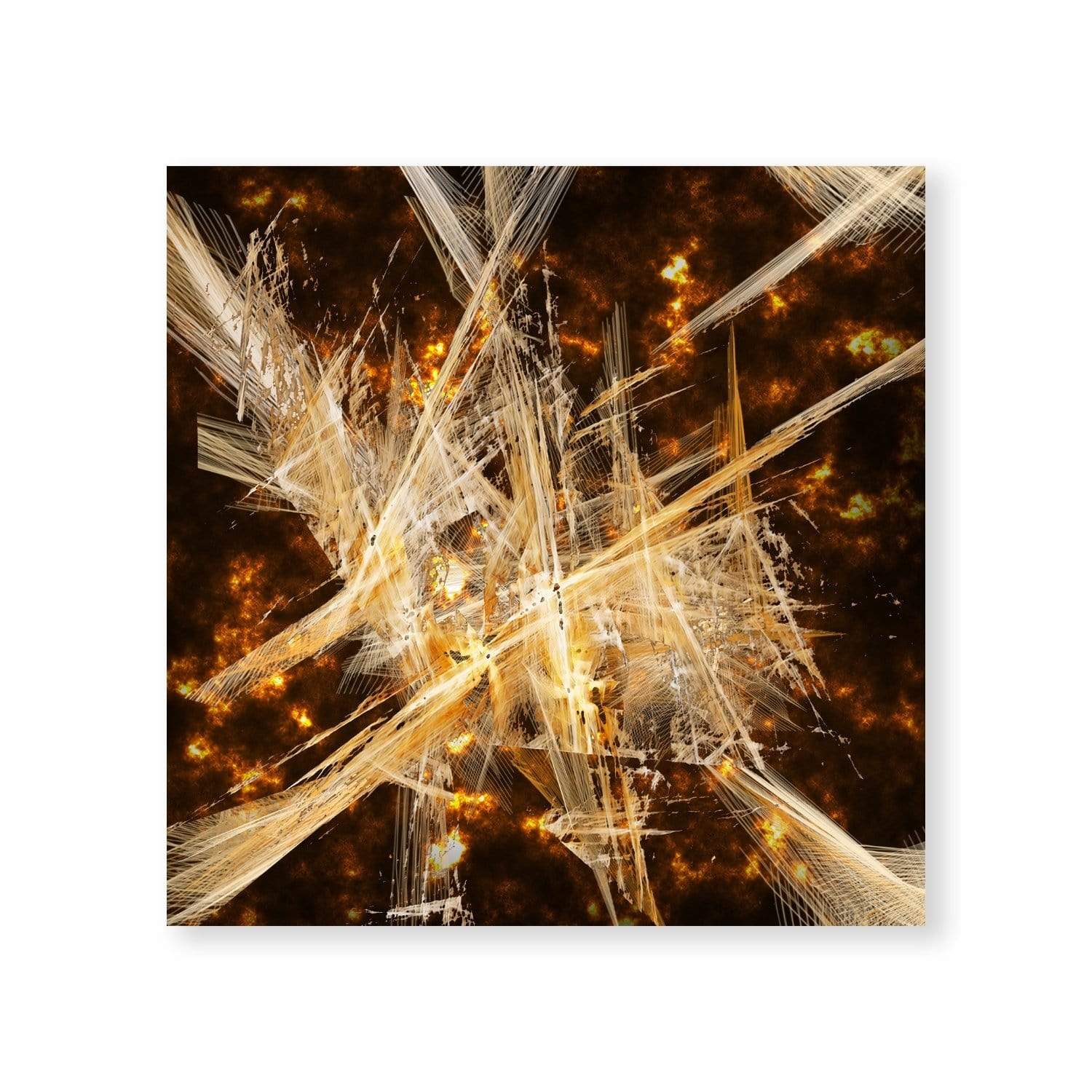 Bronze Tone Divide Canvas Art Clock Canvas
