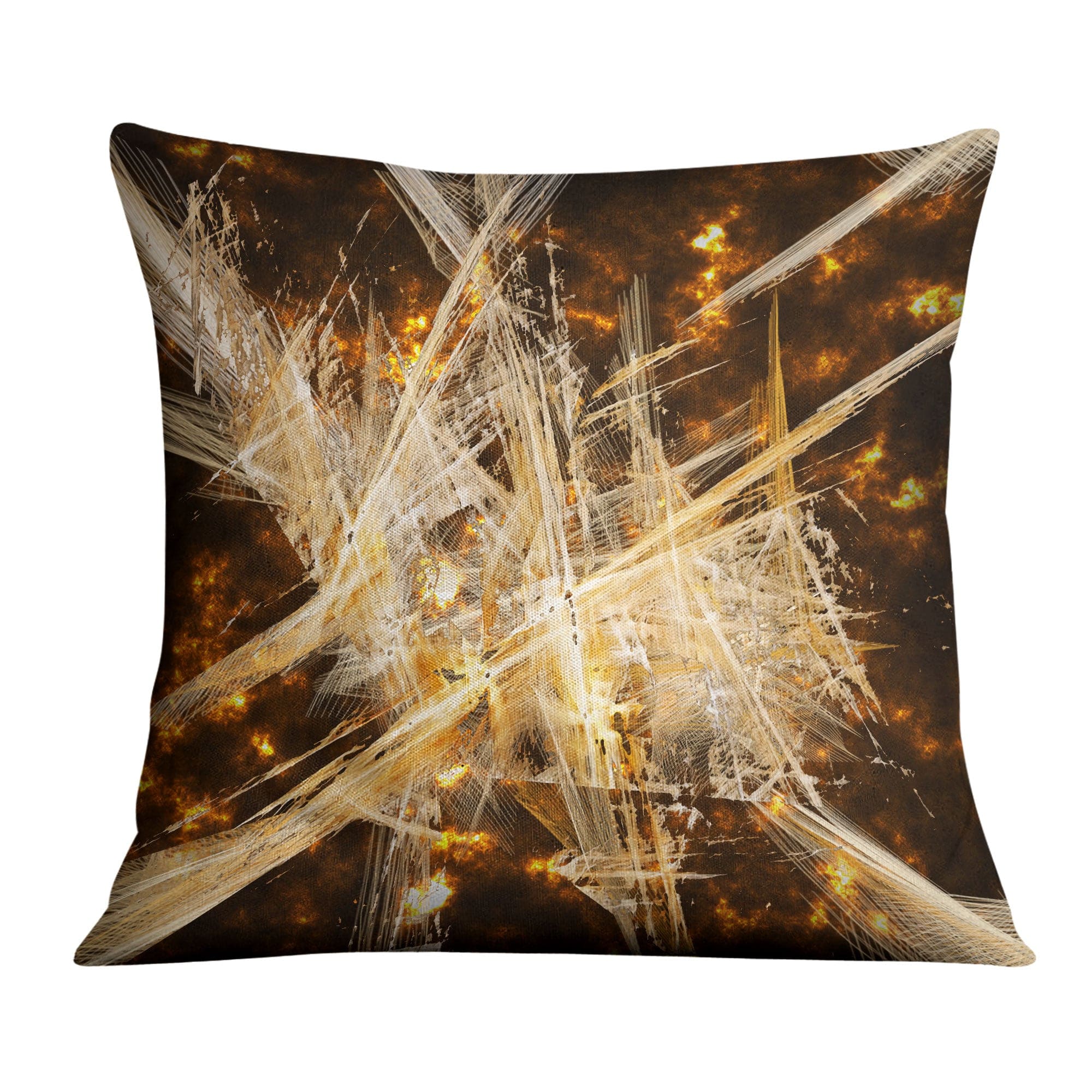 Bronze Tone Divide Cushion Cushion Cushion Square Clock Canvas