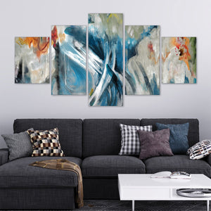 Brush of the Artist Canvas - 5 Panel Art 5 Panel / Large / Standard Gallery Wrap Clock Canvas