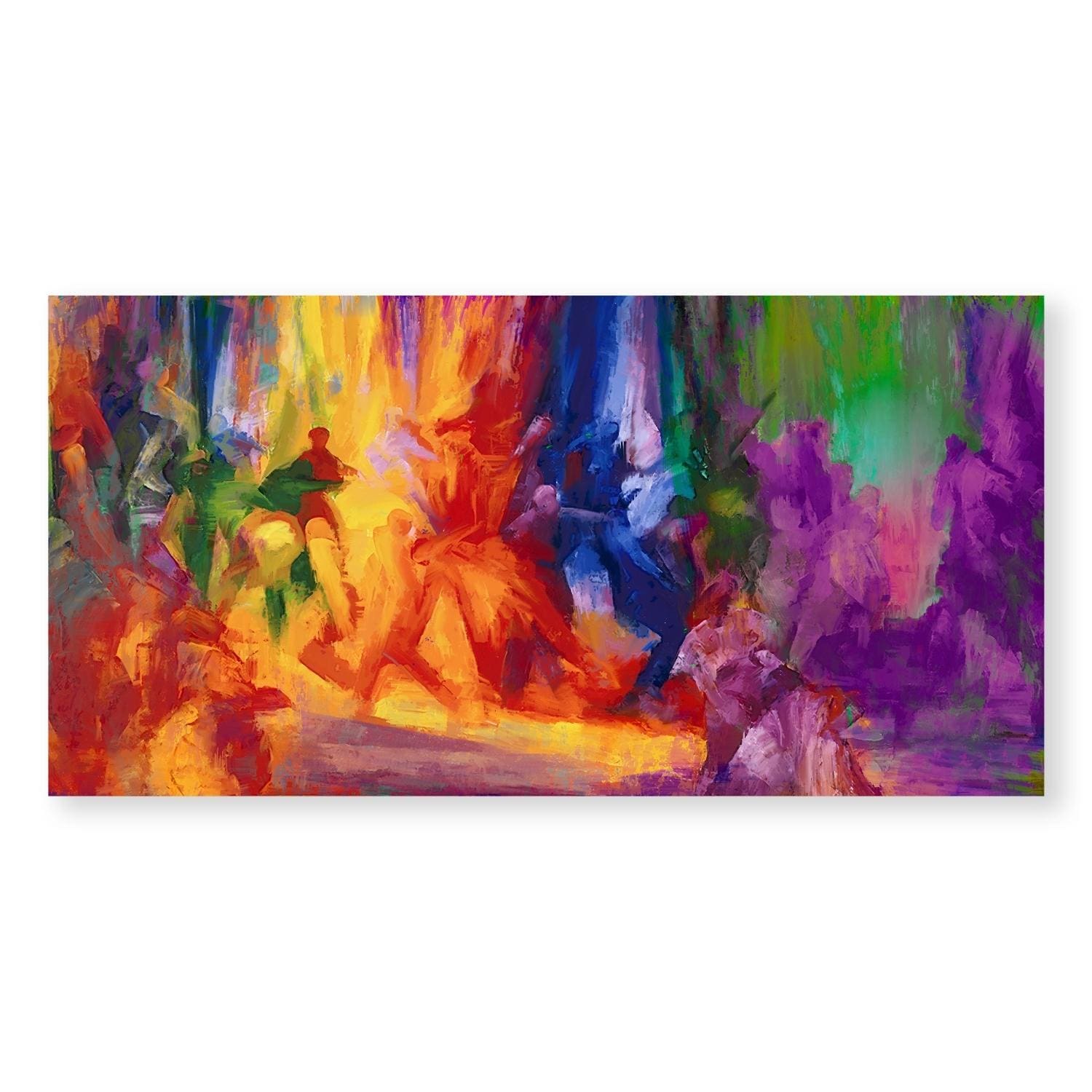 Brushed Collage Canvas Art Clock Canvas