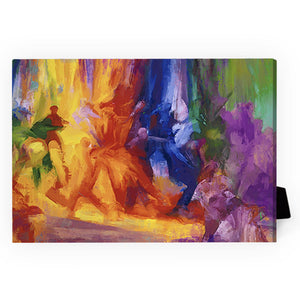 Brushed Collage Desktop Canvas Desktop Canvas 18 x 13cm Clock Canvas