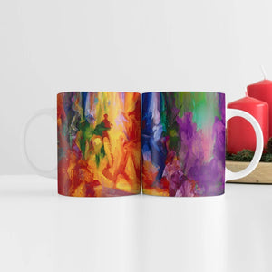 Brushed Collage Mug Mug White Clock Canvas