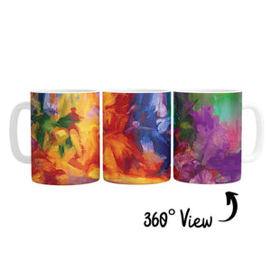 Brushed Collage Mug Mug White Clock Canvas