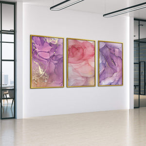 Brushed Petal Canvas Art Clock Canvas