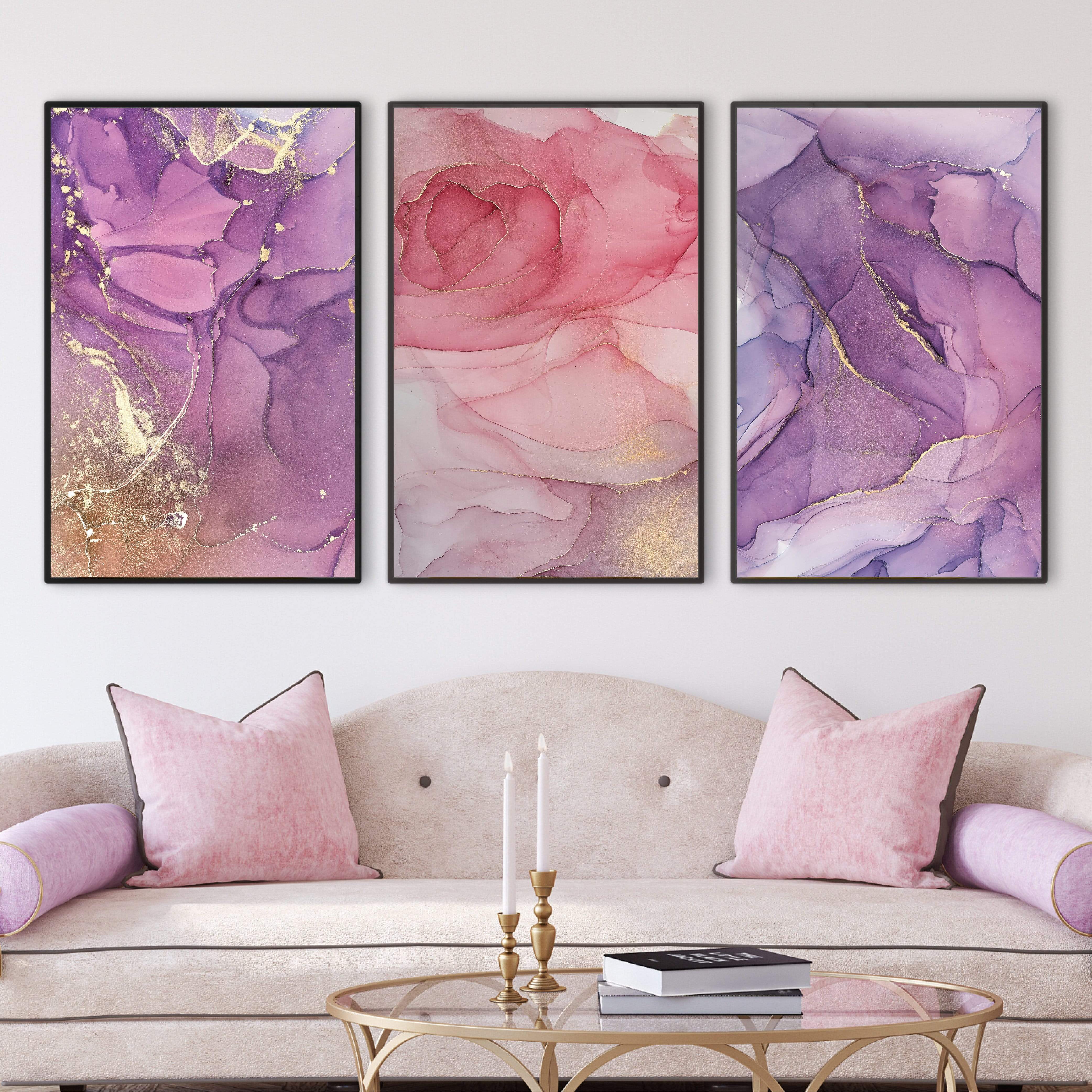 Brushed Petal Canvas Art Clock Canvas