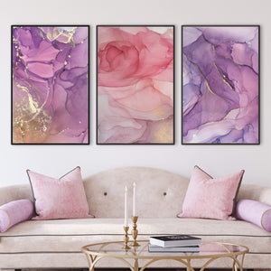 Brushed Petal Canvas Art Clock Canvas