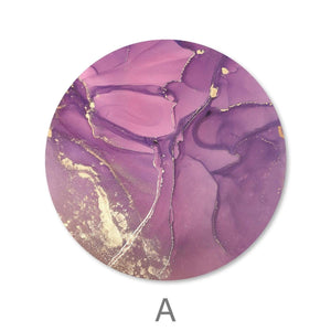 Brushed Petal - Circle Canvas Art A / 40 x 40cm / Standard Gallery Wrap Clock Canvas