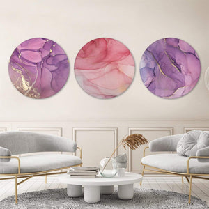 Brushed Petal Canvas - Circle Art Clock Canvas