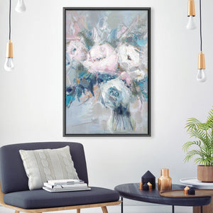 Brushed Spring Flowers Oil Painting Oil 30 x 45cm / Oil Painting Clock Canvas