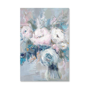 Brushed Spring Flowers Oil Painting Oil Clock Canvas