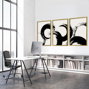 Brushed Waves Canvas Art Clock Canvas